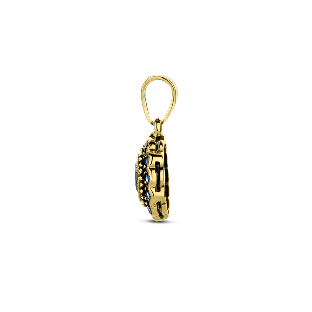ciondolo zaffiro oro giallo 14K
