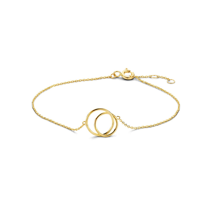 Gouden armband dames rondjes 14K
