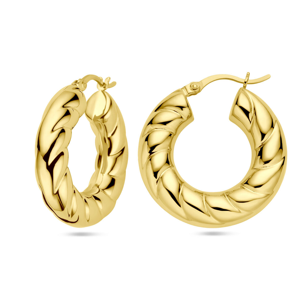 orecchini a cerchio 1 micron argento placcato (oro giallo)