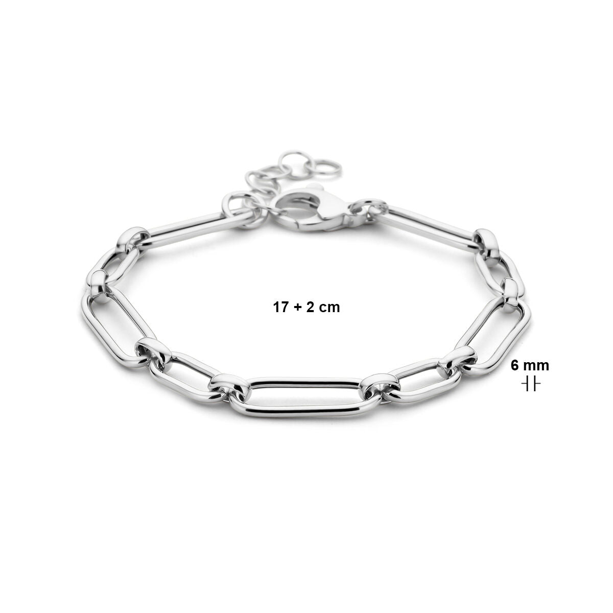 Bracciale da donna in argento rodiato