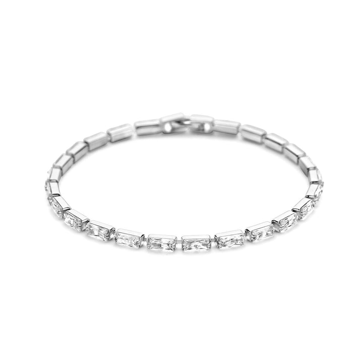 tennisarmband 2,5 mm zirkonia zilver gerhodineerd