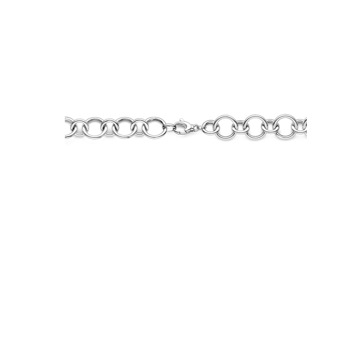 collana 17 mm 46 cm argento rodiato