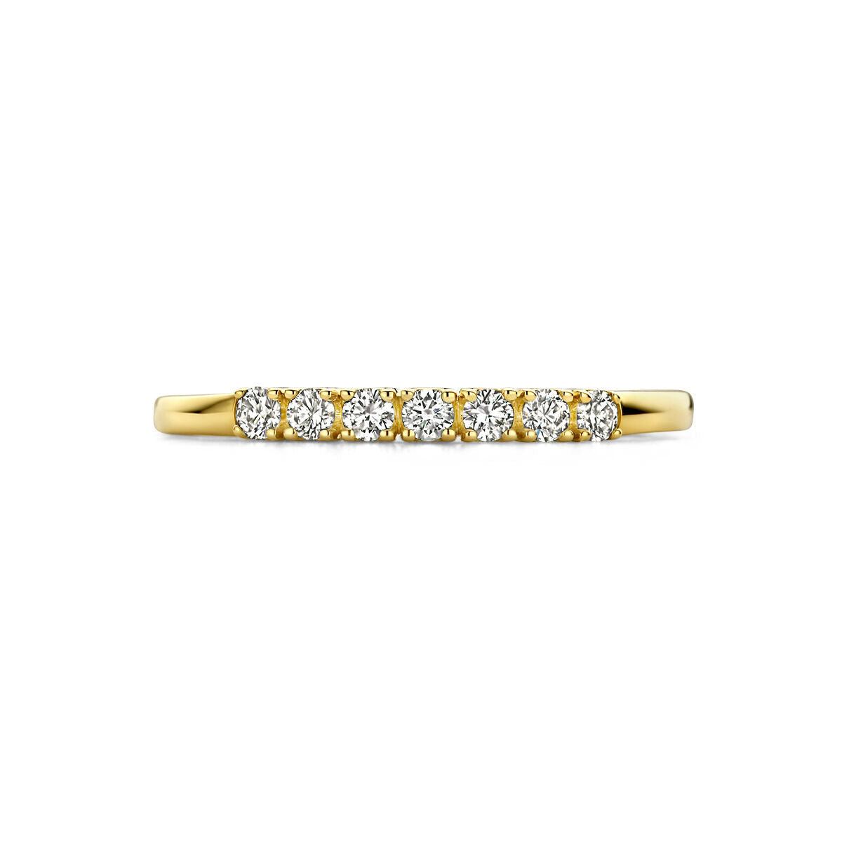 anello memoire diamante 0.21ct h si 14K oro giallo