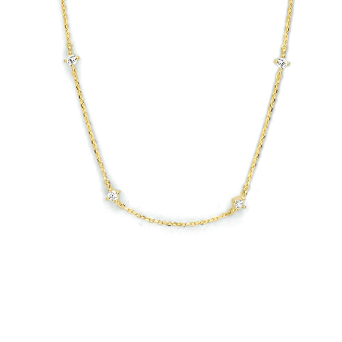 collana zirconia 40 - 42 - 44 cm oro giallo 14K