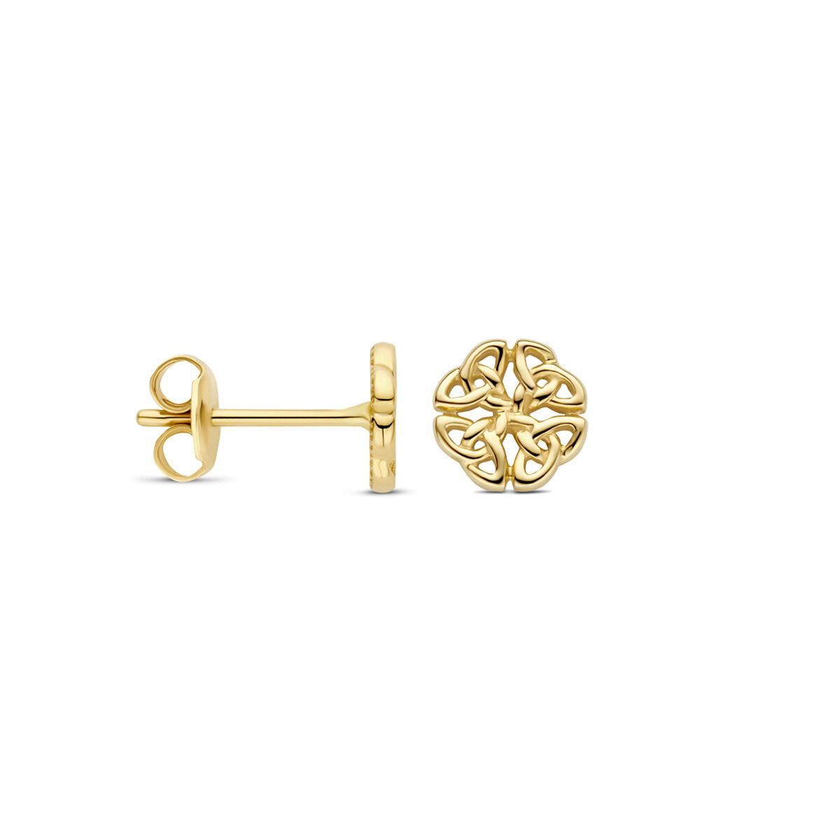 orecchini a bottone 7 mm oro giallo 14K