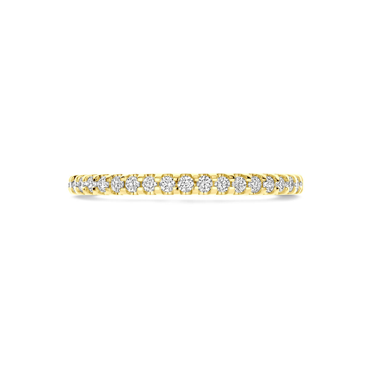 Anello con diamante lab grown 0.25ct H SI 14K oro giallo