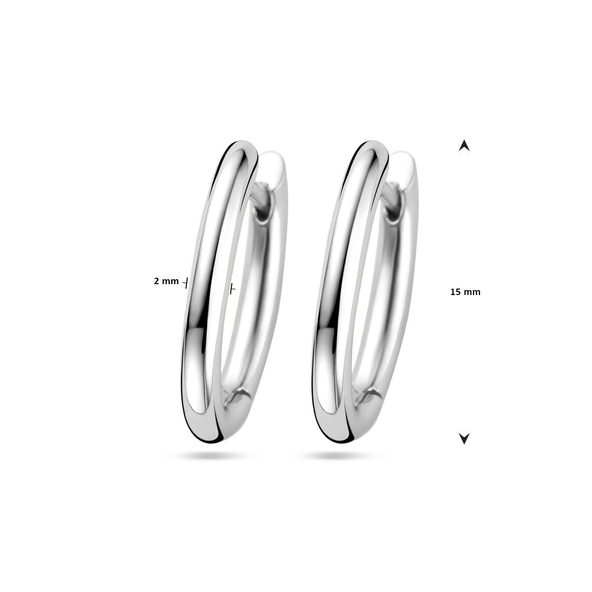 orecchini a cerchietto argento rodiato