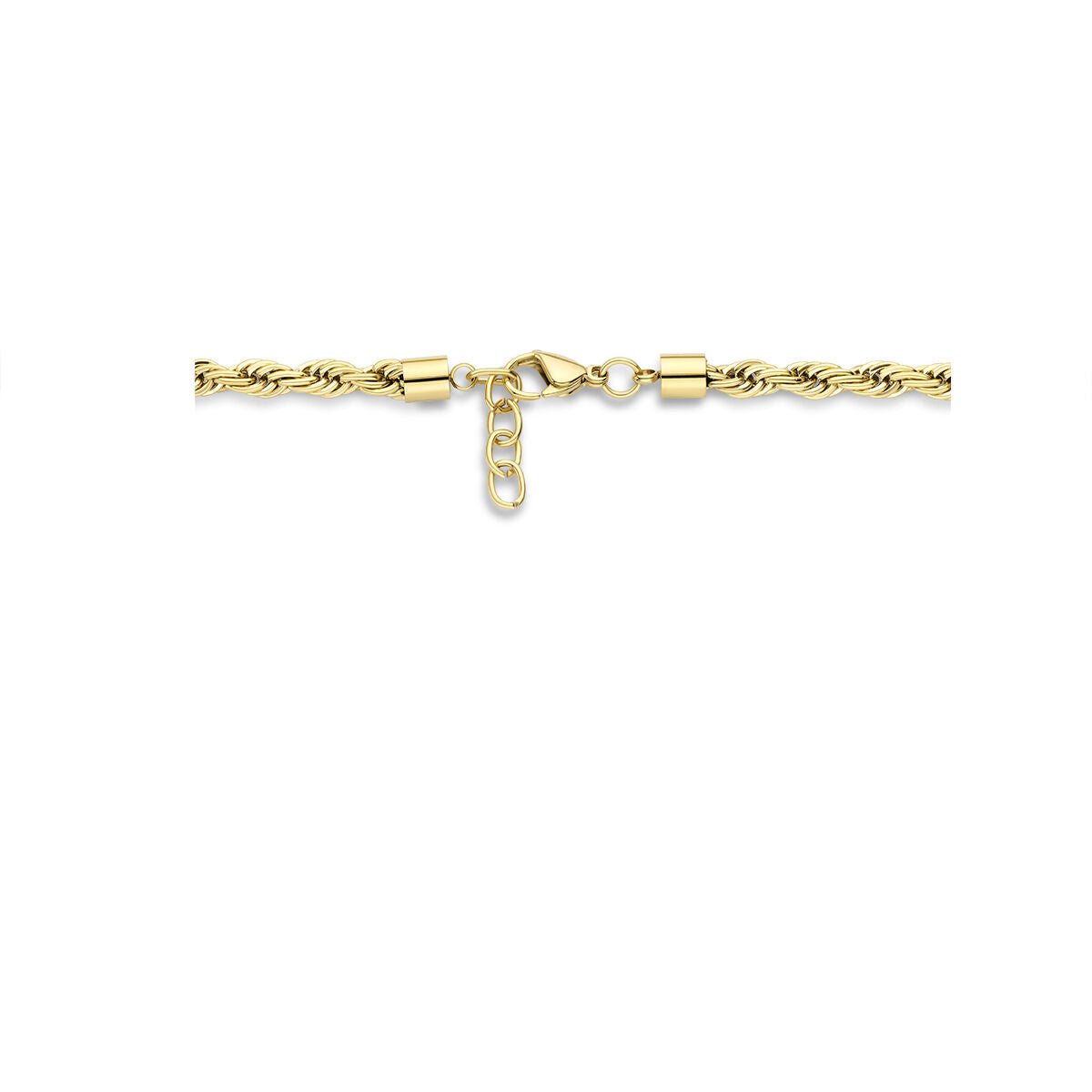 Collana cordoncino 5,7 mm 43 + 3 cm ion plating acciaio