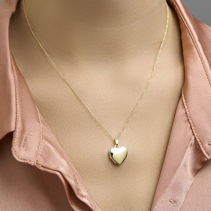 medaillon hart 14K geelgoud