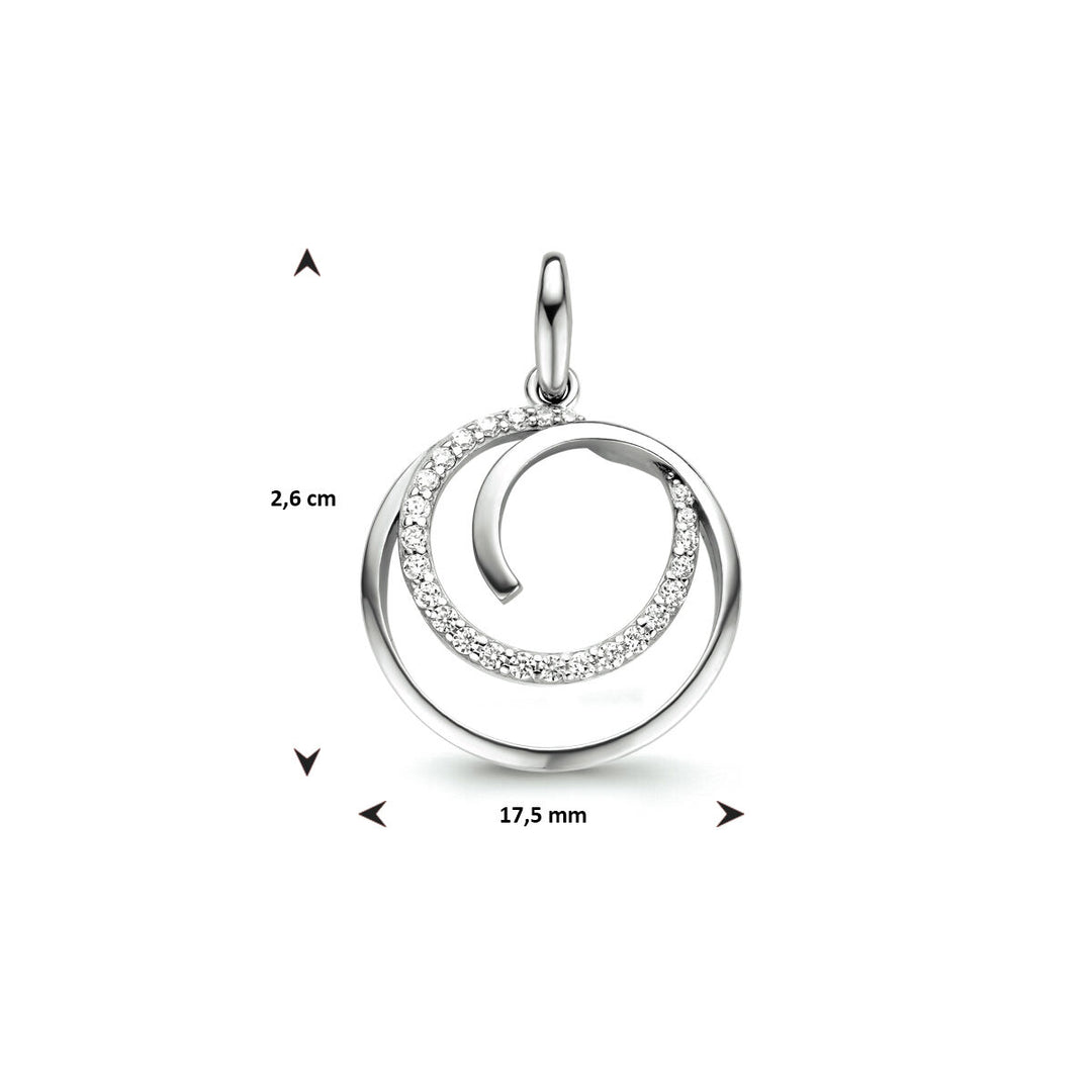 hanger zirkonia zilver gerhodineerd