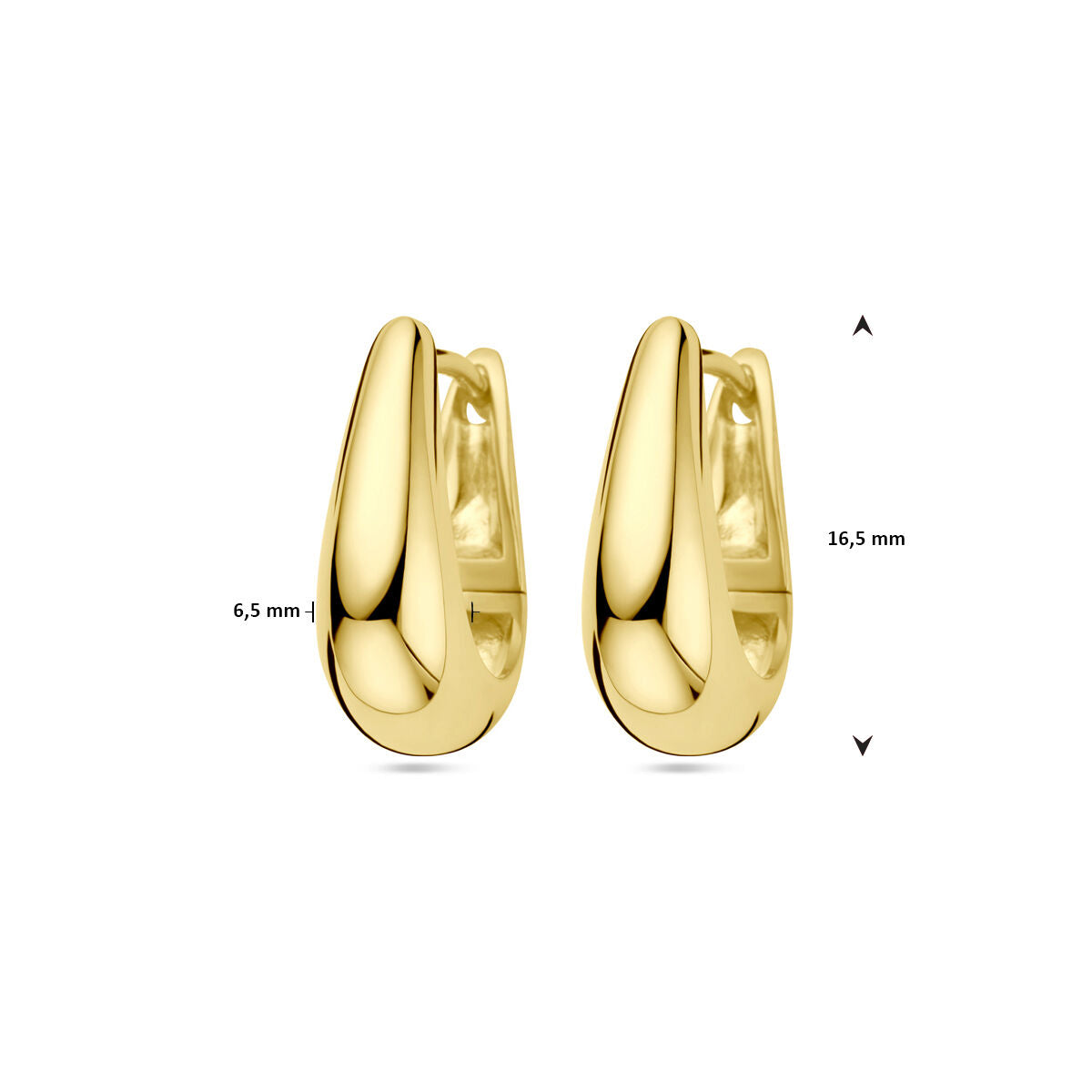 orecchini a cerchio 1 micron argento placcato oro (giallo)
