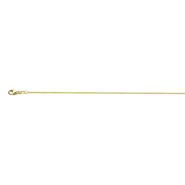 collier anker gediamanteerd 1,1 mm 41 - 43 - 45 cm 18K geelgoud