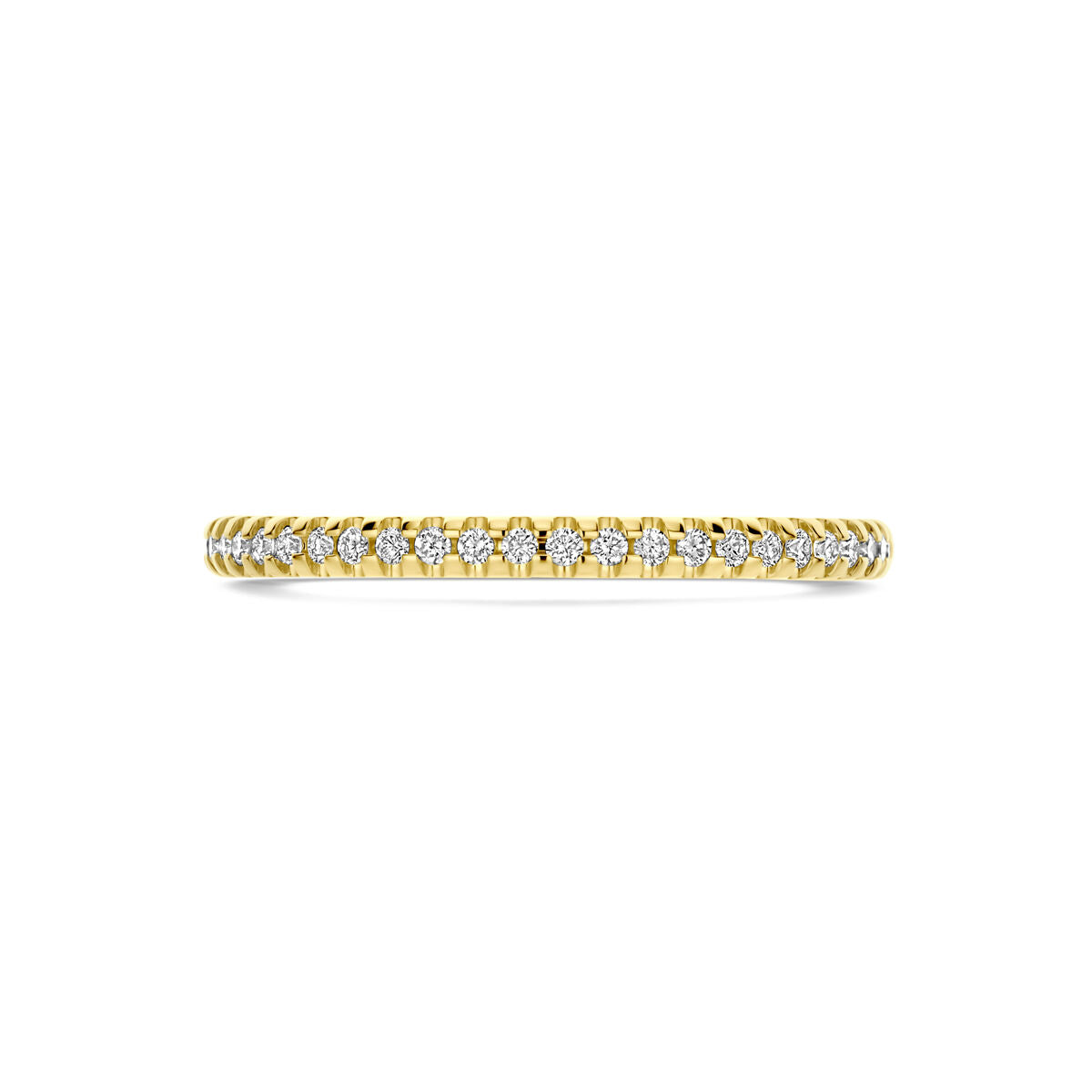 anello diamante lab grown 0.15ct h si 14K oro giallo