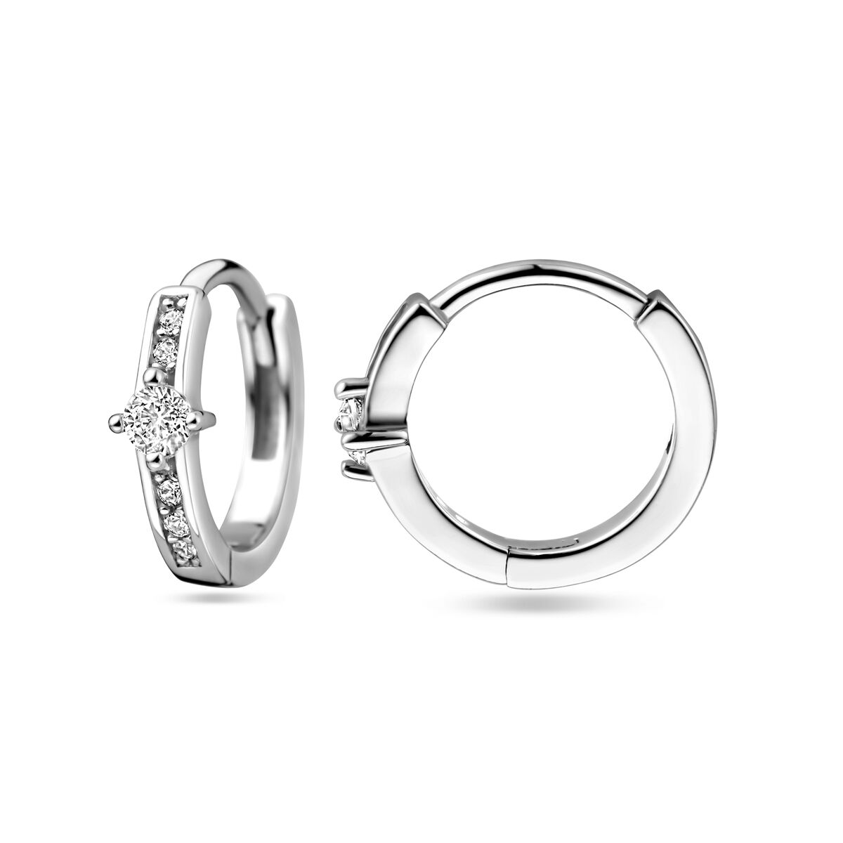 orecchini a clip zirconia argento rodiato