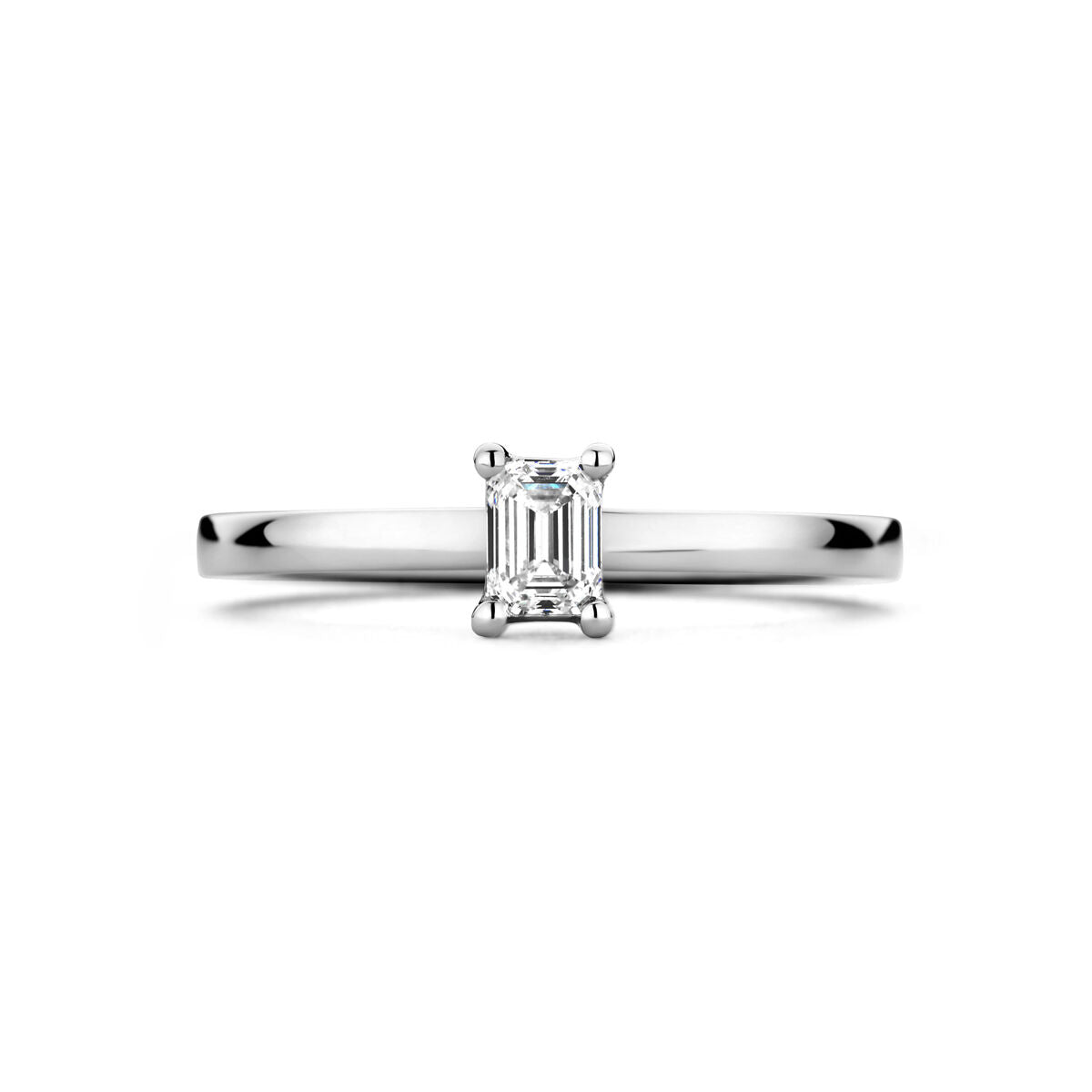 anello in platino diamante 0.30ct g vsi platino