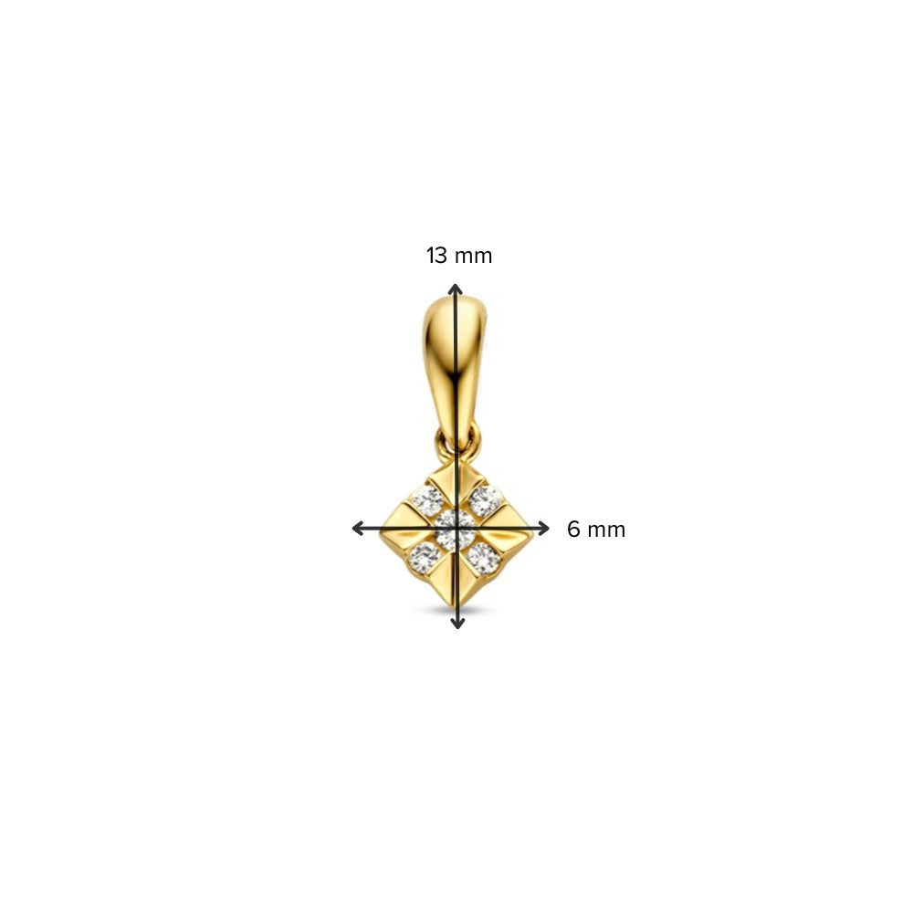 Ciondolo in oro giallo con diamante – Eleganza discreta
