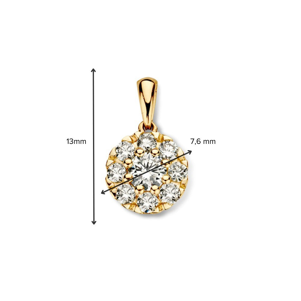 Ciondolo Entourage Classico in Oro Giallo con Diamanti 0,40 ct – Eleganza in Oro 14 Carati