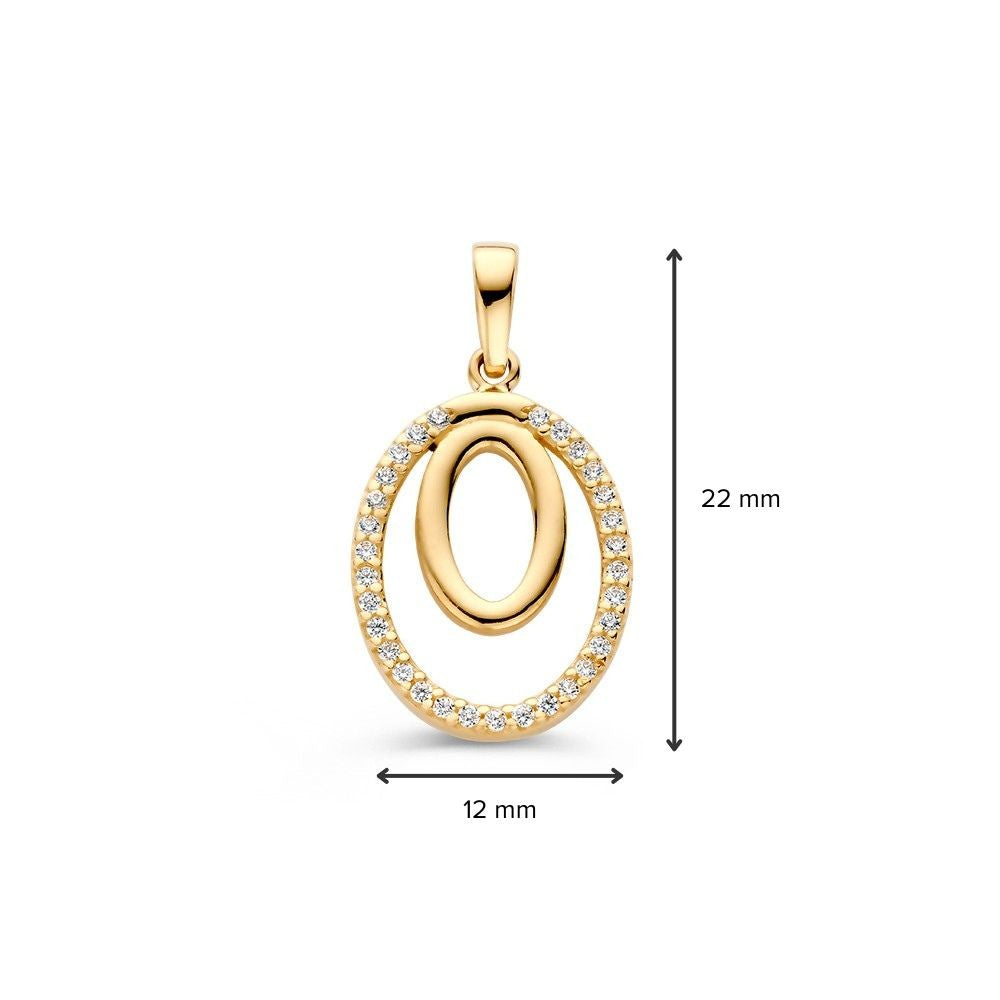 Collana in Oro Giallo 14K con Diamante – Gioiello Elegante per Donna