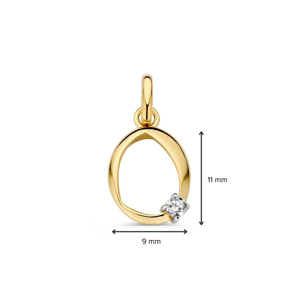 Ciondolo oro giallo zircone