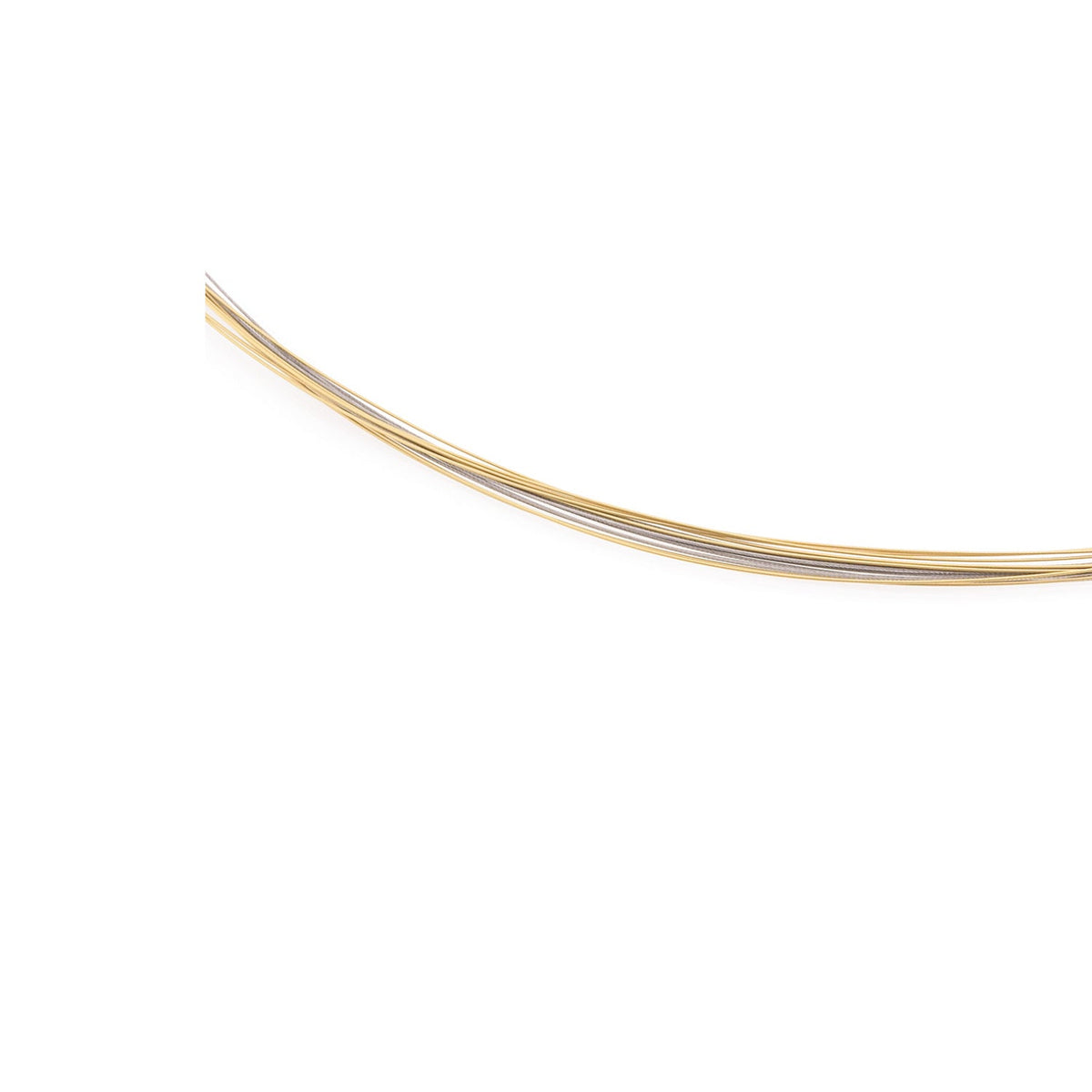 Collana in titanio bicolore con finitura lucida e design sottile.