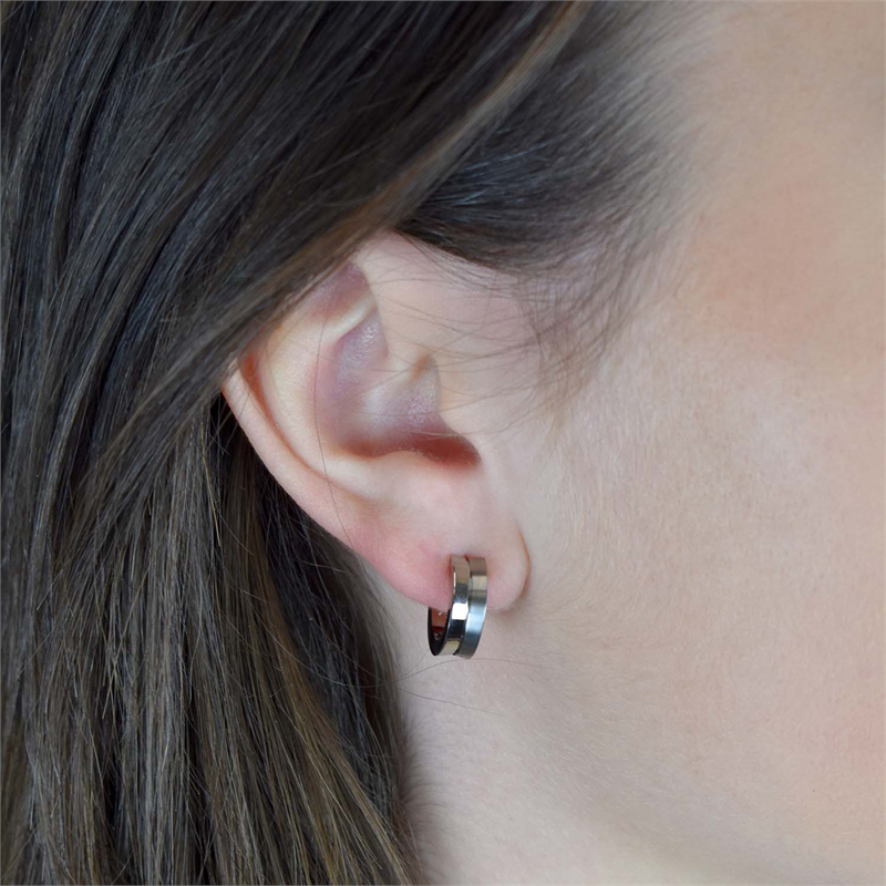 Orecchini a cerchio Boccia Titanium 0511-02