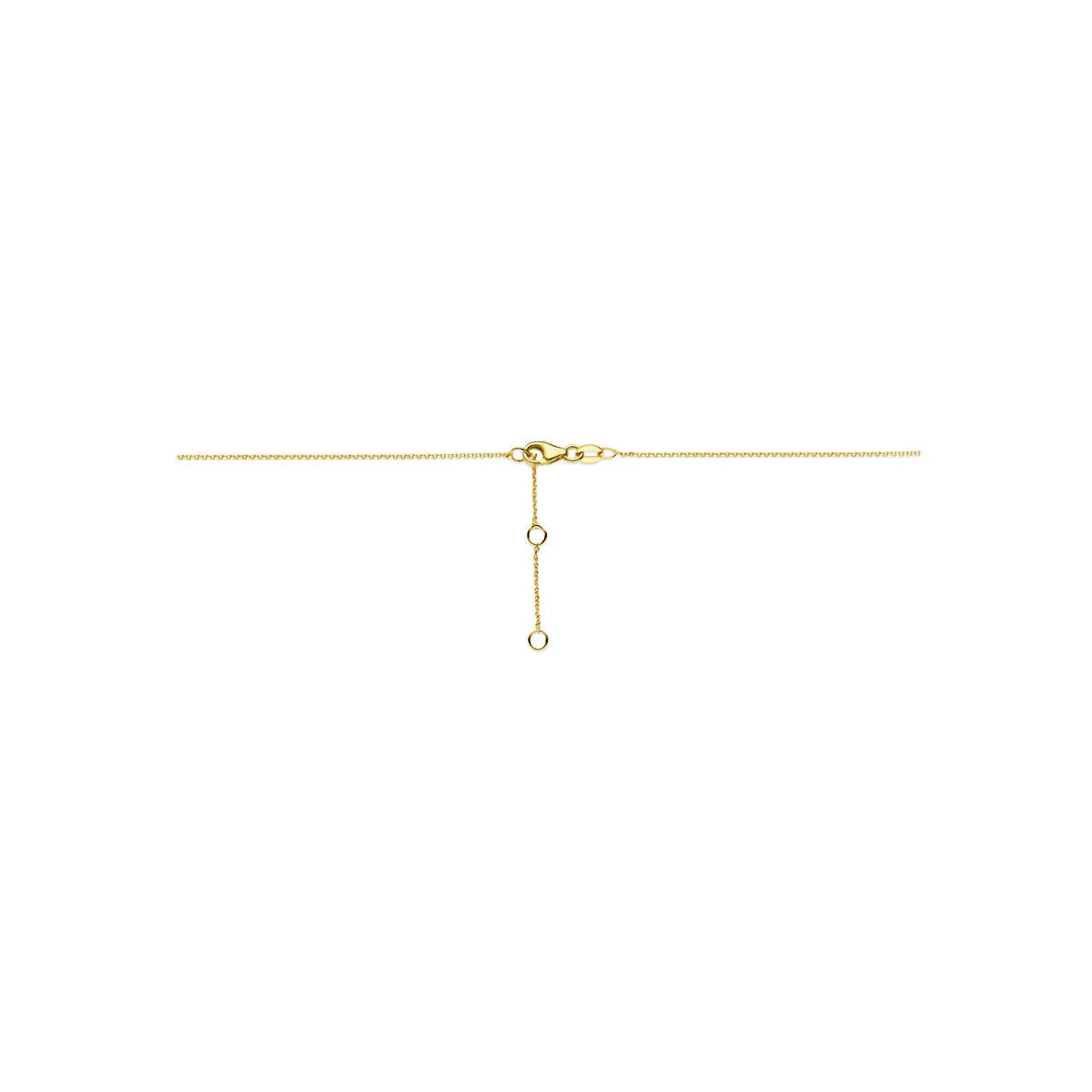 Collana in oro giallo 14k con diamante lab grown