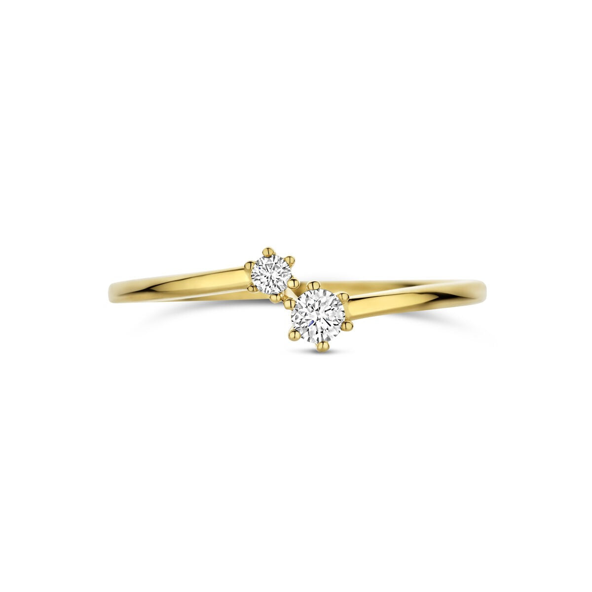 Anello da donna in oro con diamante – 14K oro giallo