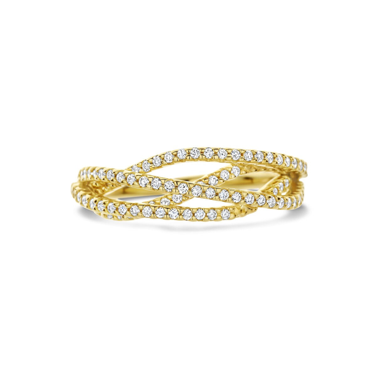 Anello da donna in oro con diamante – oro giallo 14k