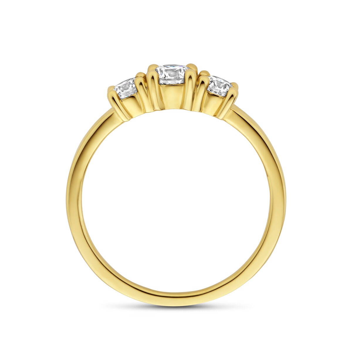 Anello da donna in oro con diamante lab grown – oro giallo 14k