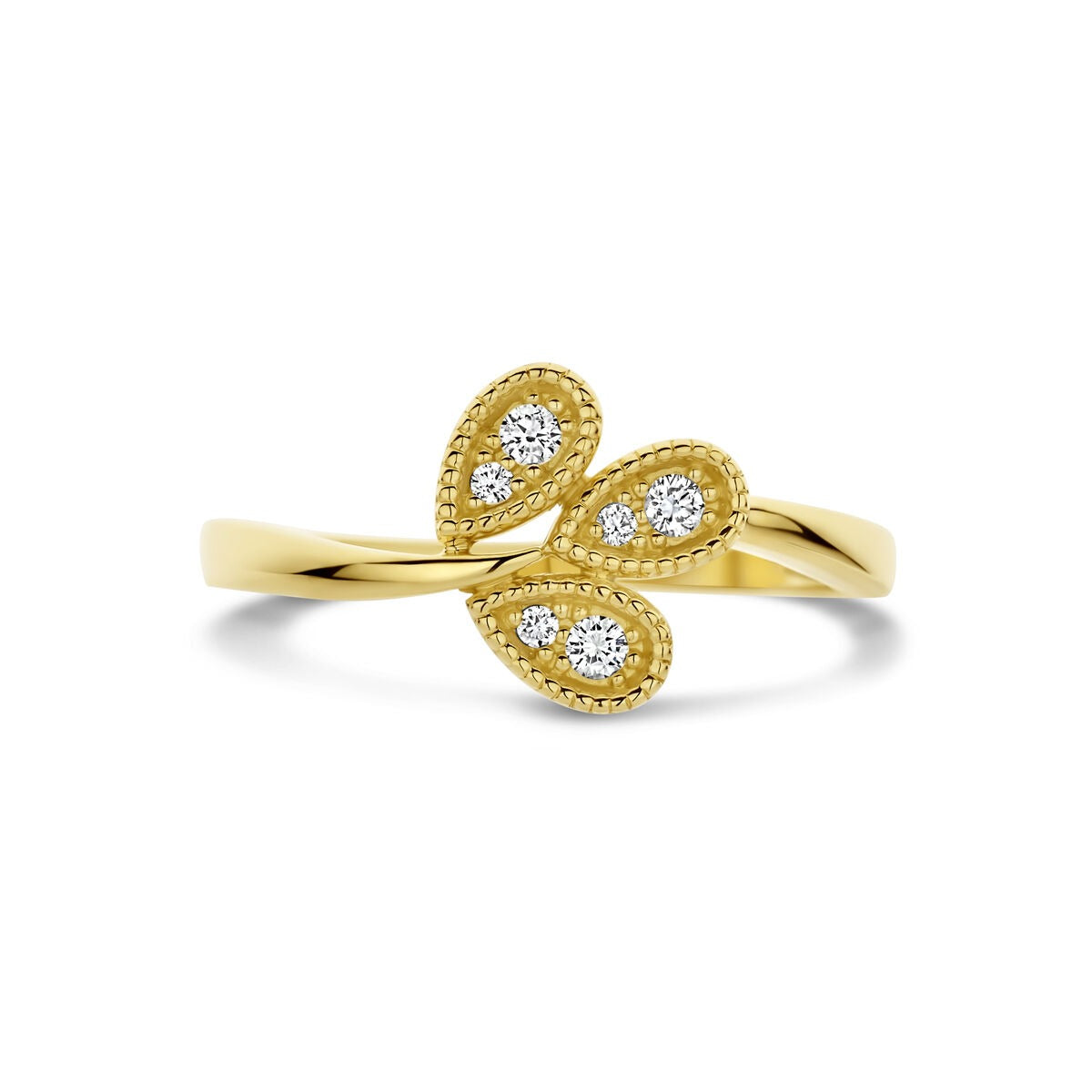 Anello da donna in oro con diamante – oro giallo 14K