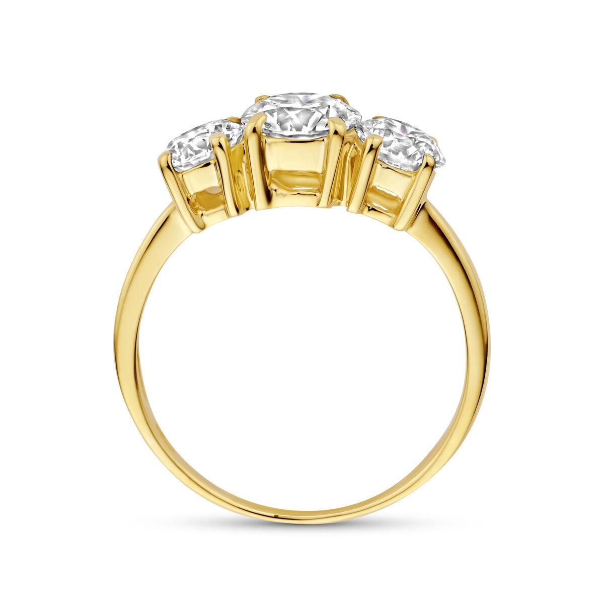 Anello in oro giallo 14K con diamante lab grown – certificato incluso