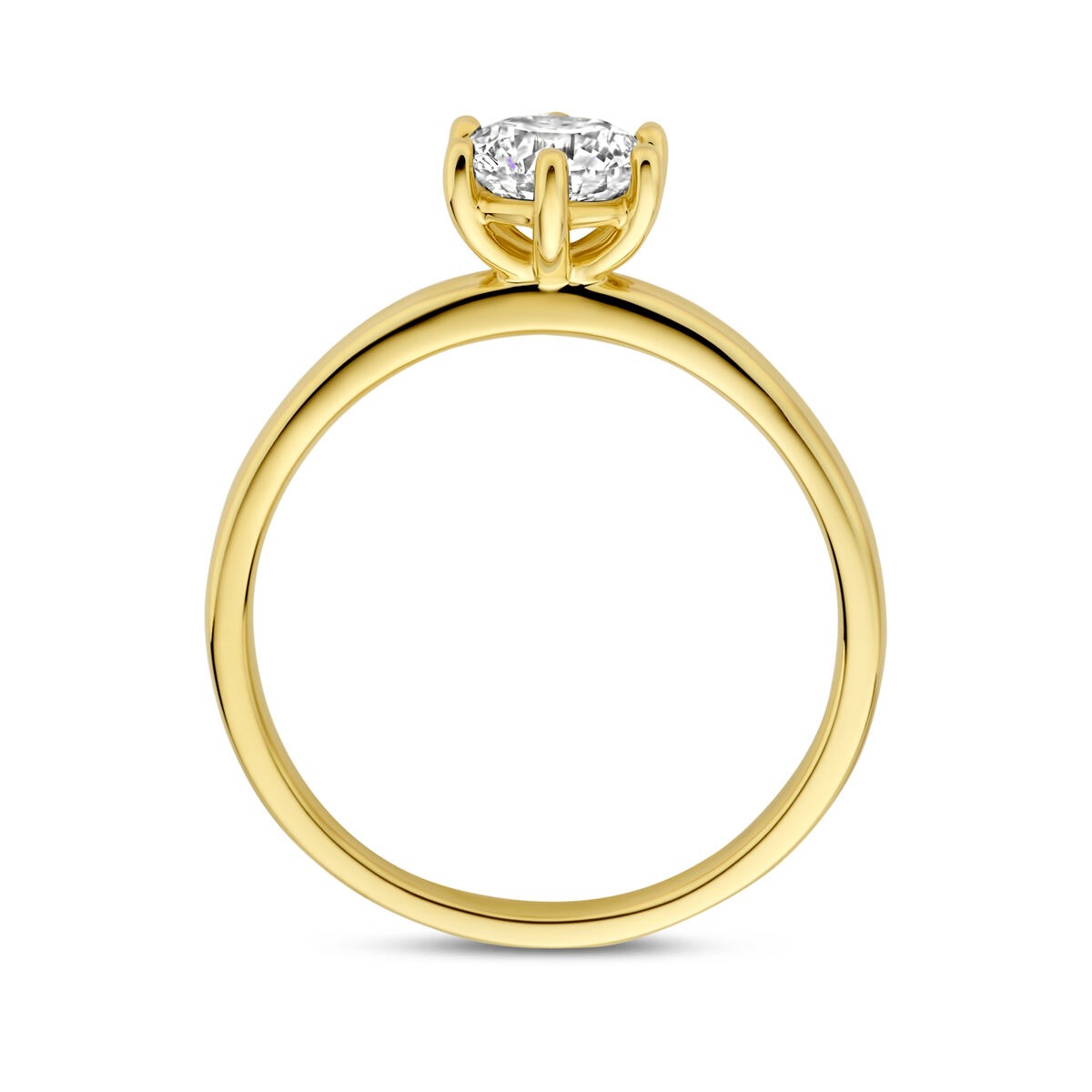 Anello da donna in oro con diamante lab grown – oro giallo 14k