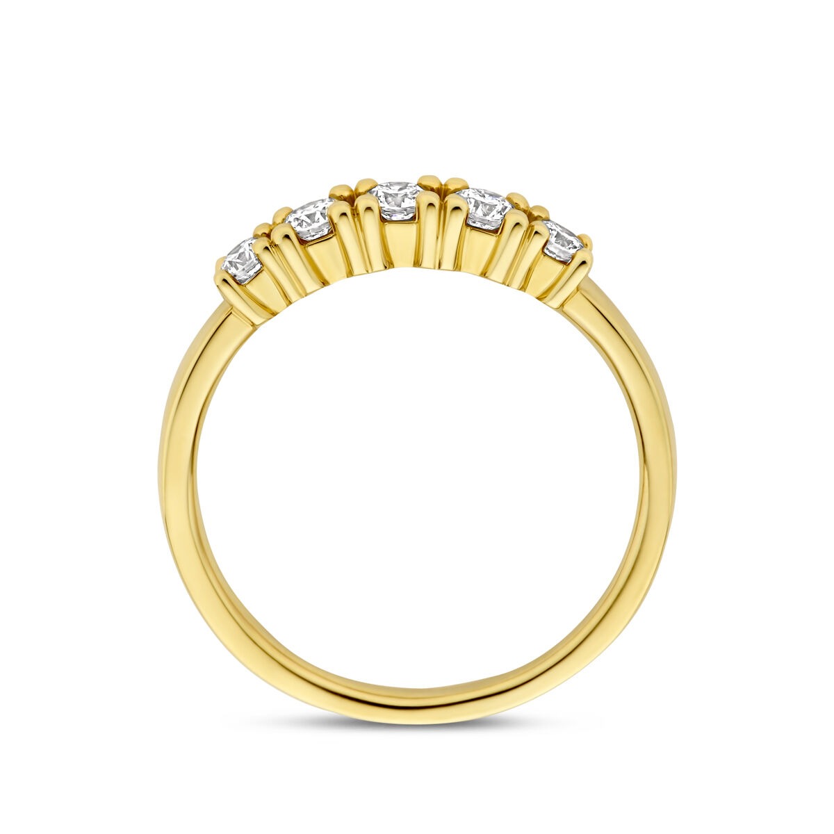 Anello da donna in oro con diamante lab grown – oro giallo 14k