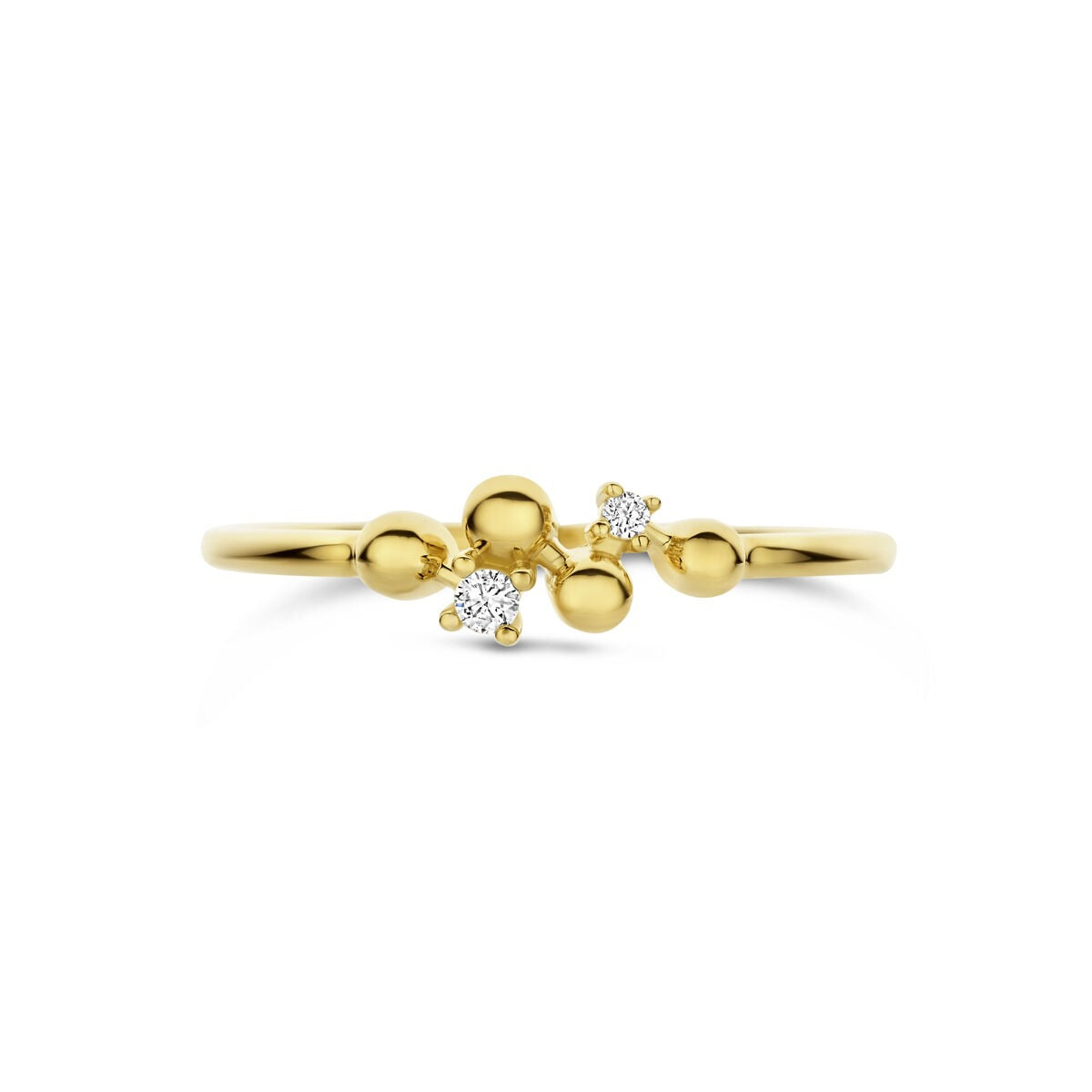 Anello da donna in oro con diamante – oro giallo 14k