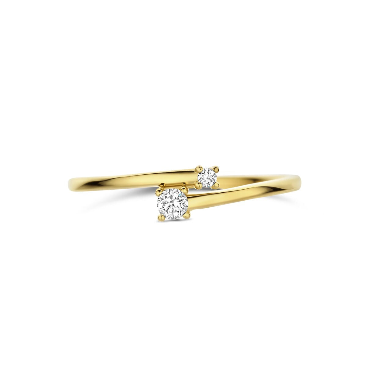 Anello da donna in oro con diamante – oro giallo 14k