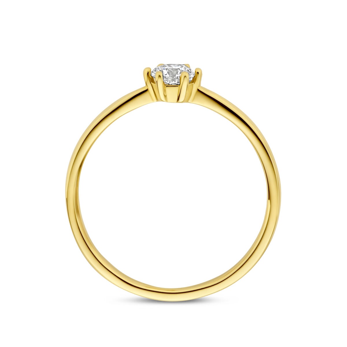 Anello da donna in oro con diamante lab grown – oro giallo 14k