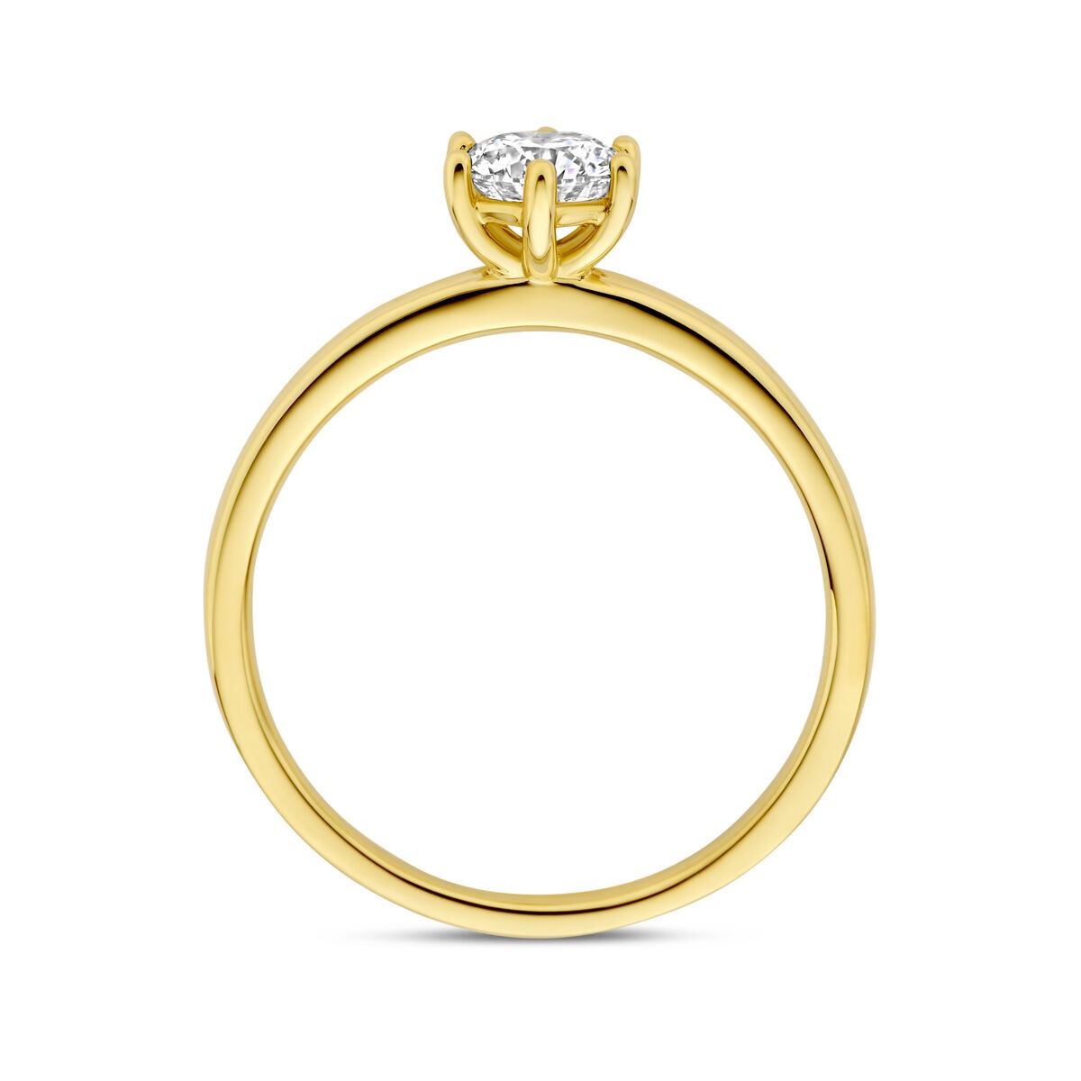 Anello da donna in oro con diamante lab grown – 14k oro giallo