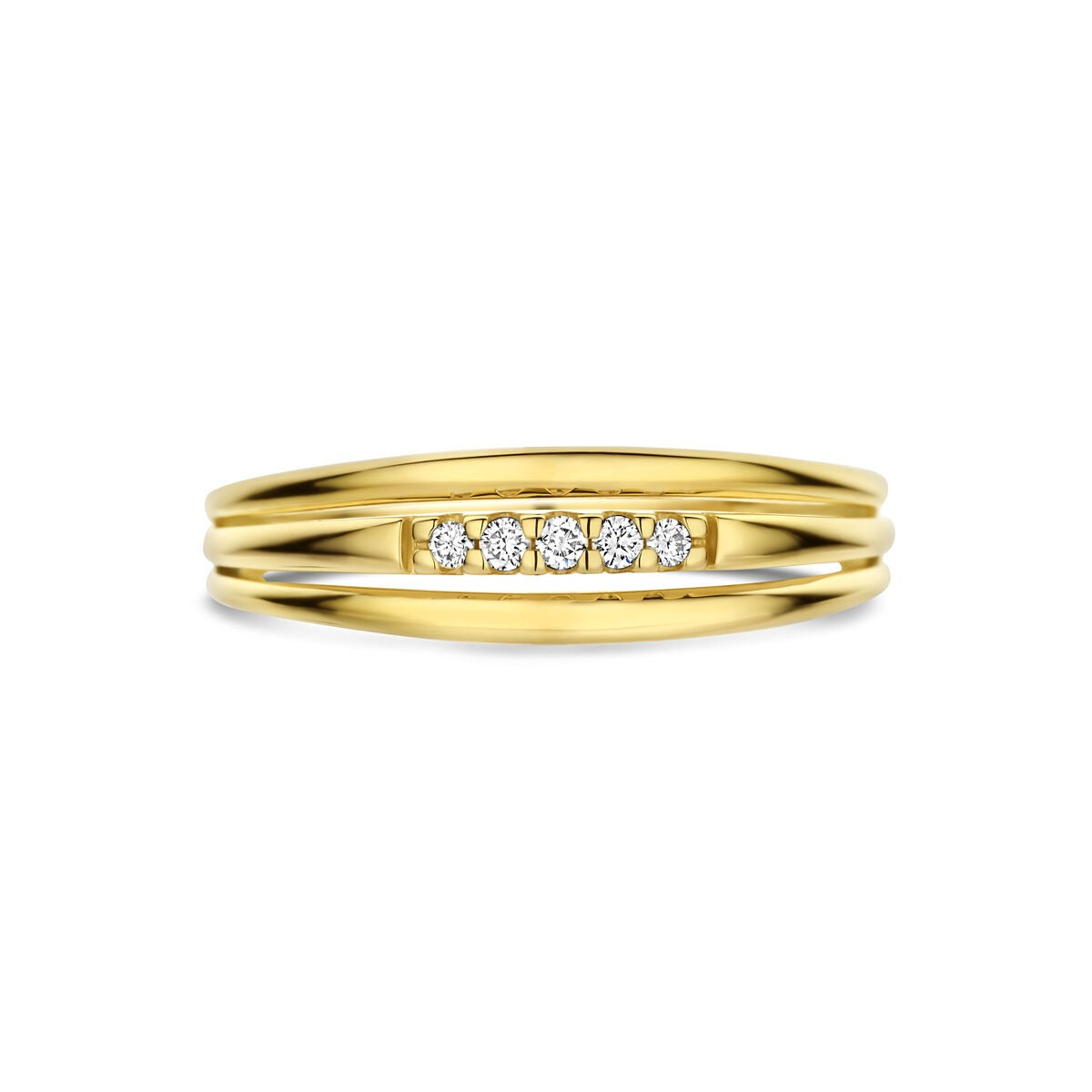 Anello da donna in oro con diamante – oro giallo 14k