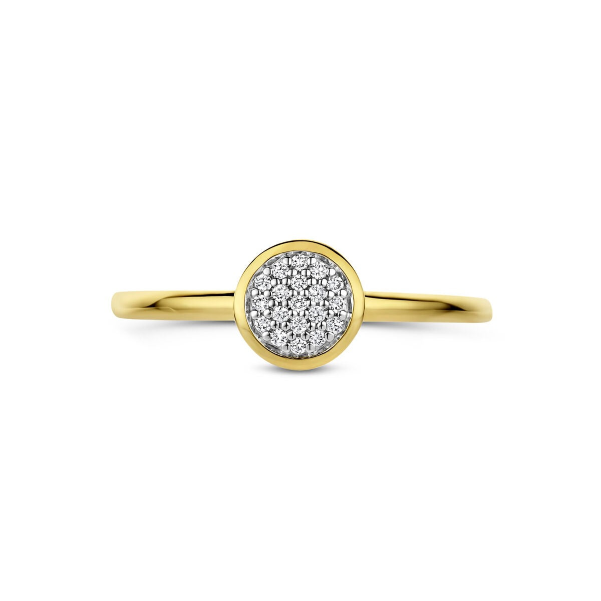 Anello in oro giallo 14k con diamante