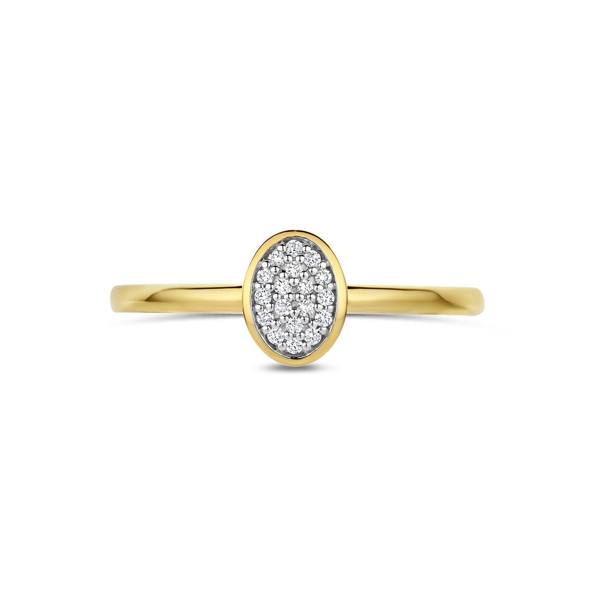 Anello in oro giallo 14k con diamante