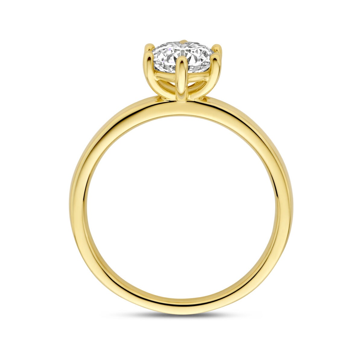 Anello da donna in oro con diamante lab grown – oro giallo 14k