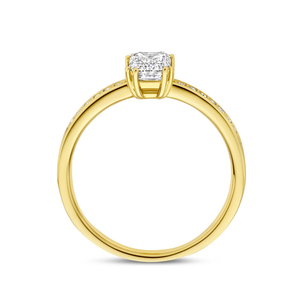 Anello da donna in oro con diamante lab grown – oro giallo 14k