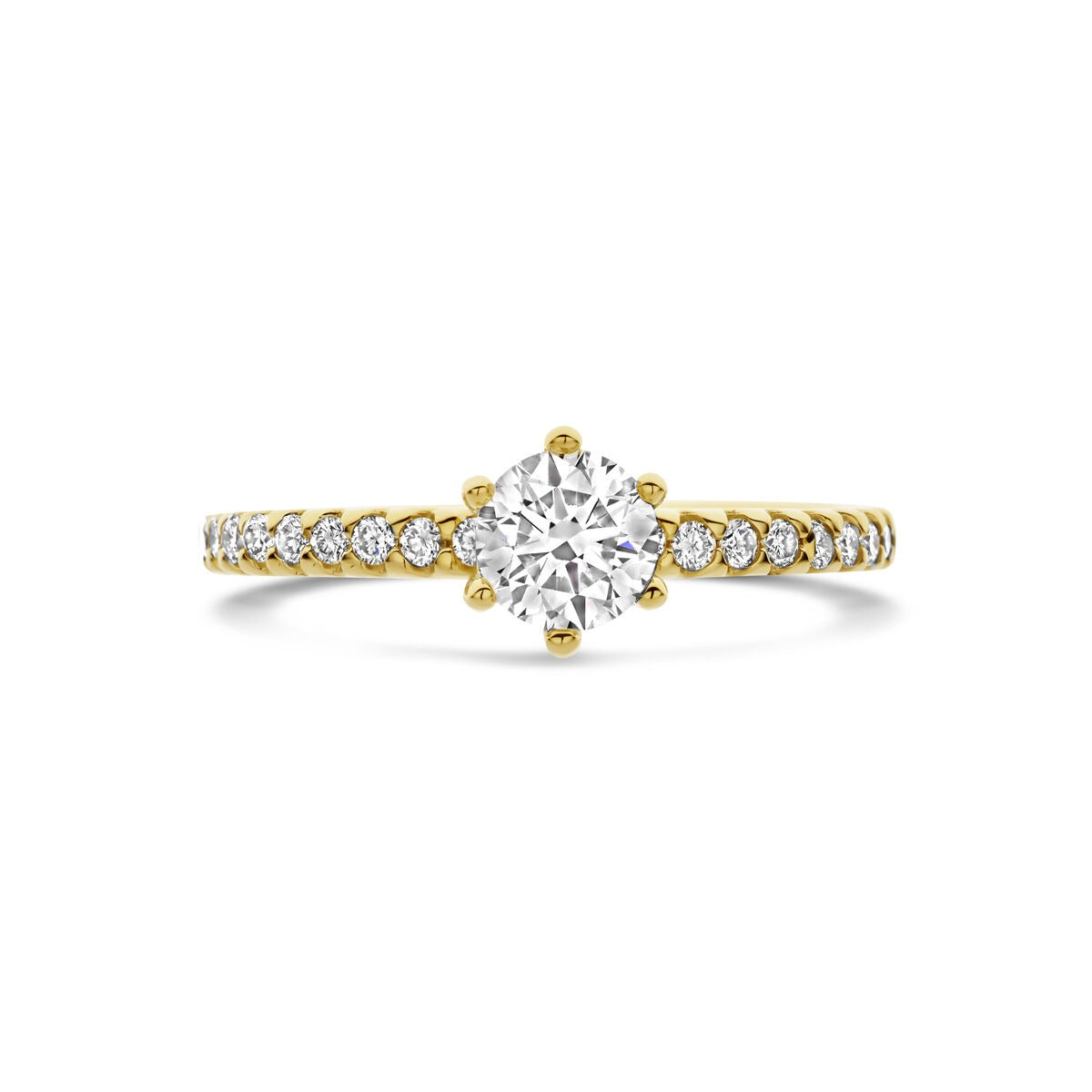 Anello da donna in oro con diamante lab grown – oro giallo 14k