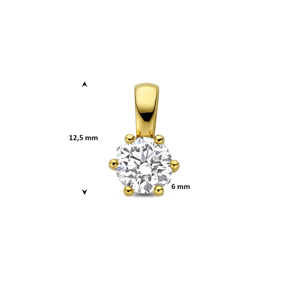Ciondolo in oro con diamante lab grown – oro giallo 14k