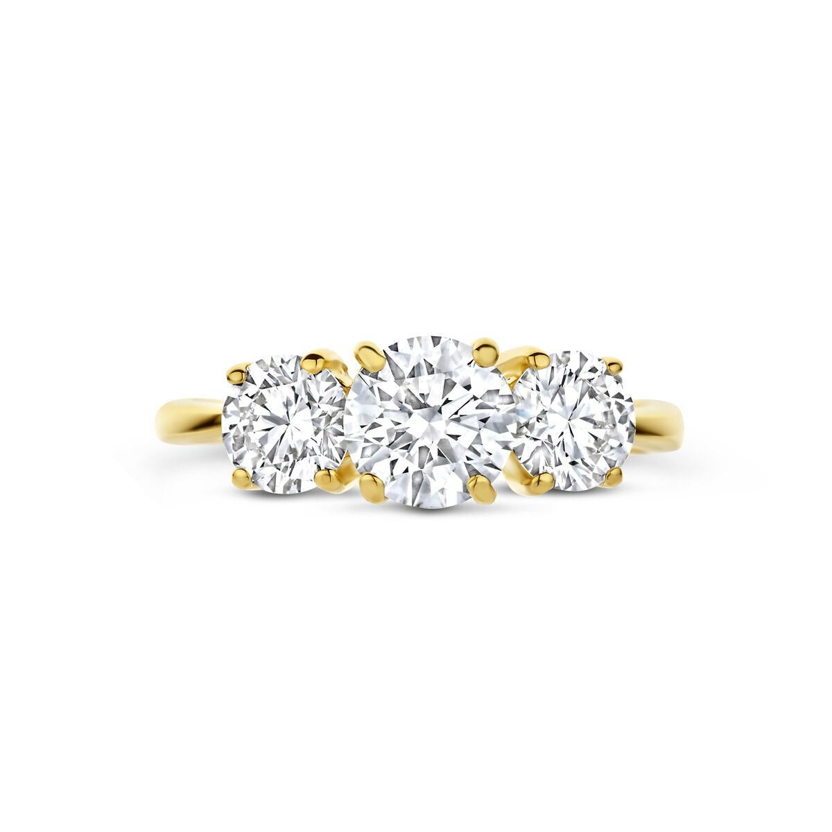 Anello in oro giallo 14K con diamante lab grown – certificato incluso