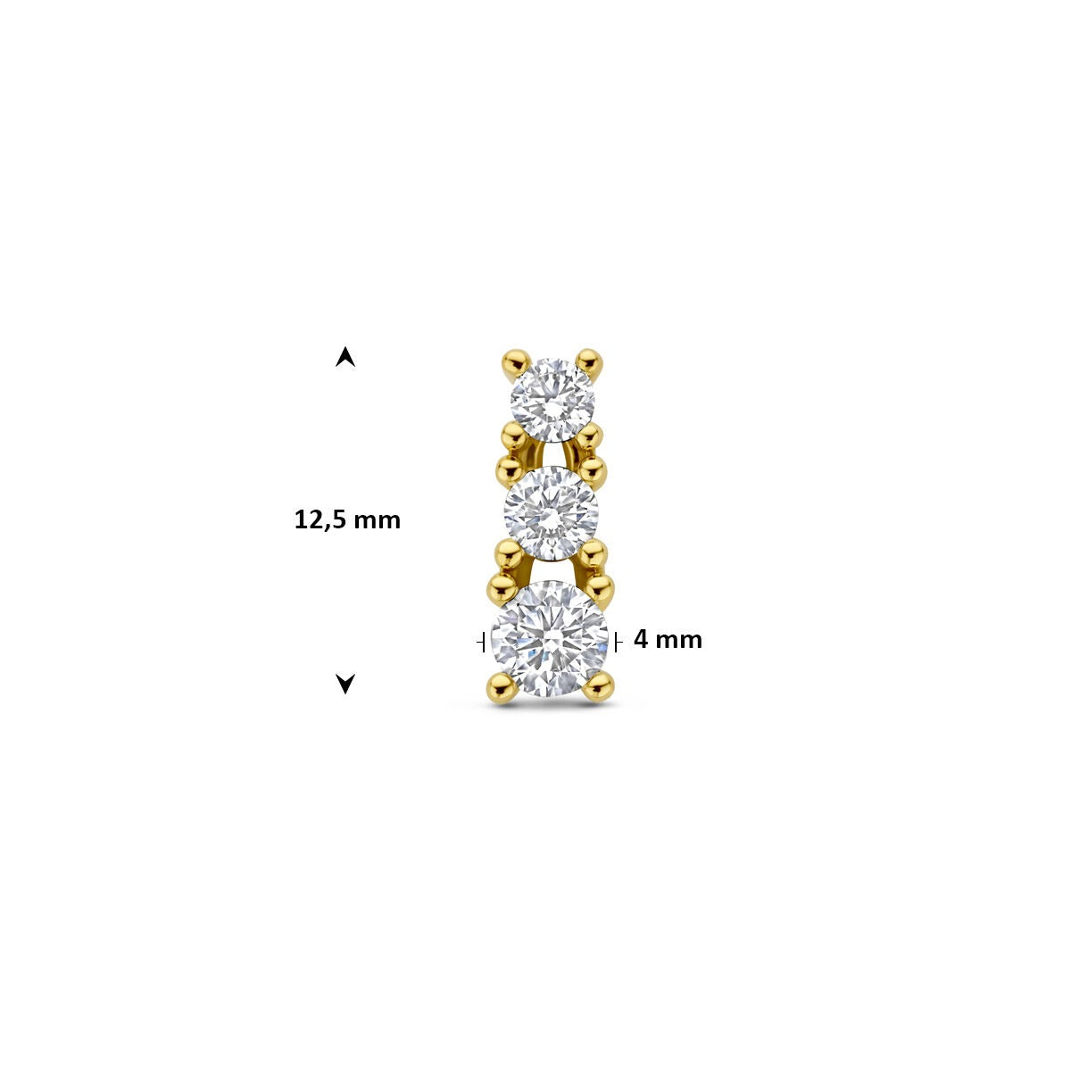 Ciondolo in oro con diamante lab grown – oro giallo 14k
