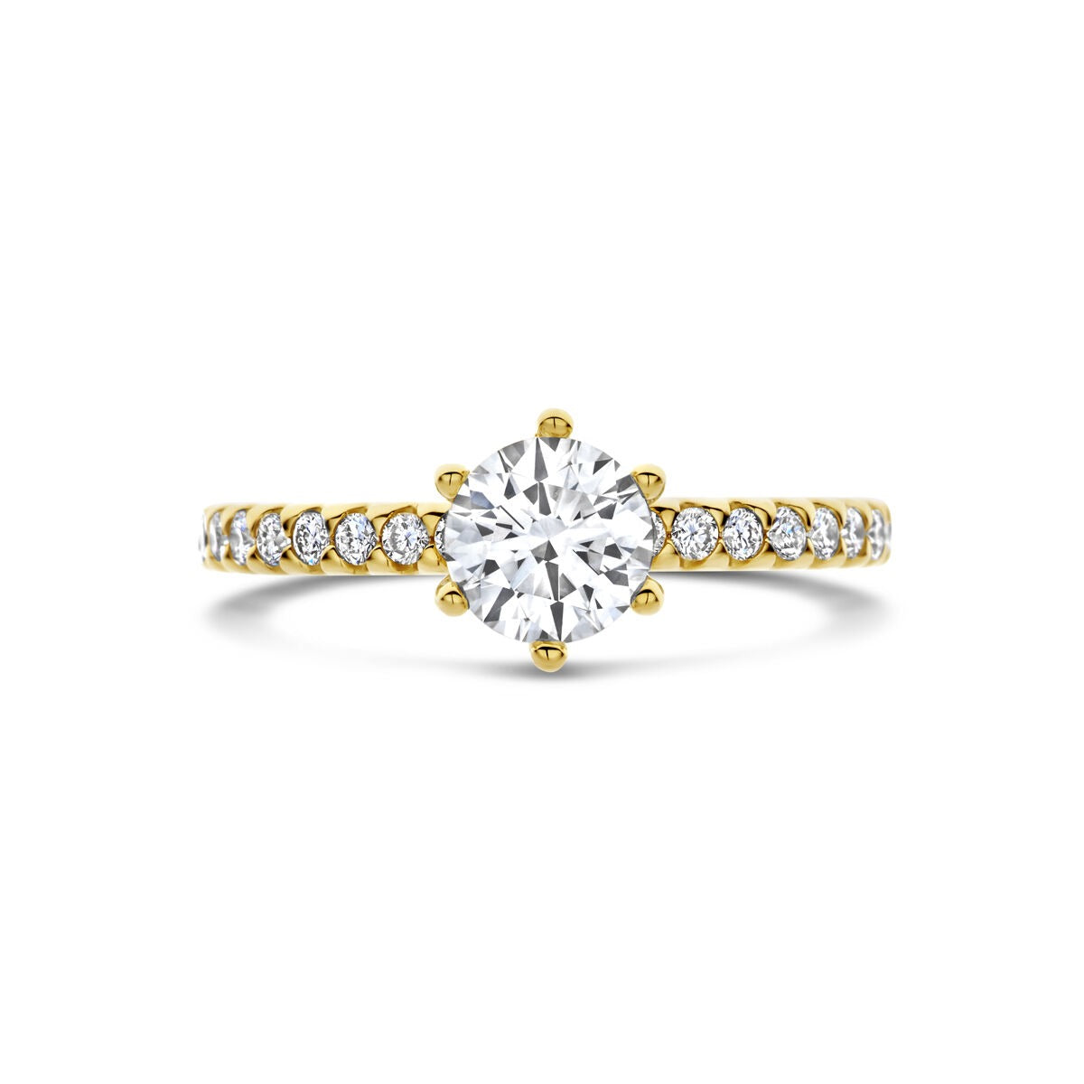 Anello da donna in oro con diamante lab grown – oro giallo 14k