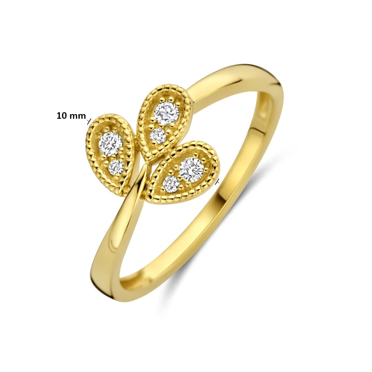 Anello da donna in oro con diamante – oro giallo 14K