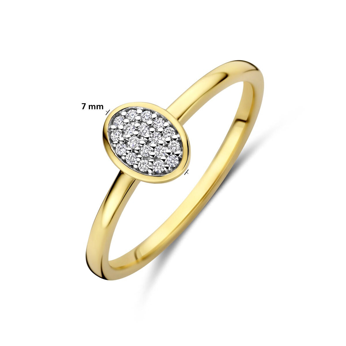 Anello in oro giallo 14k con diamante