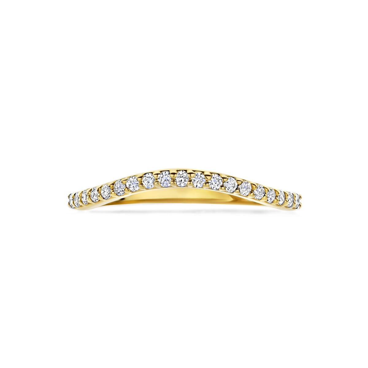 Anello in oro giallo 14k con diamante lab grown